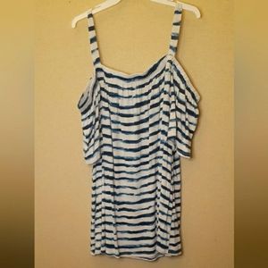 Lane Bryant striped cold shoulder womens plus size 26/28